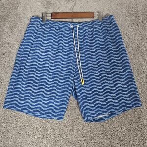 Bonobos Shorts Mens XL Blue Riviera Swim Trunks 8.5" Inseam Beach Stretch
